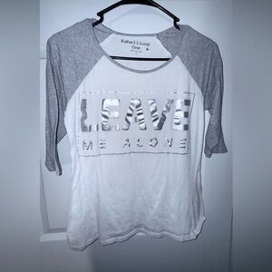 Rebellious One White and Gray Tee